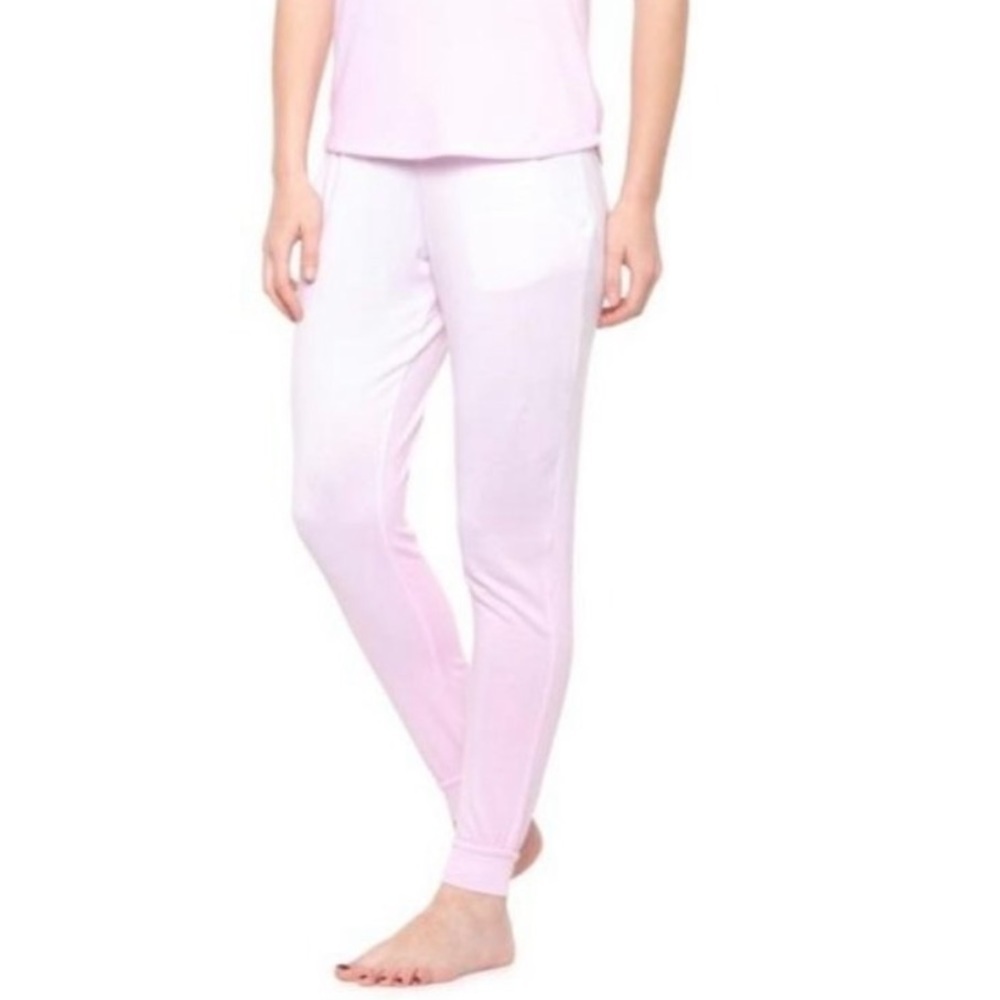 Born Pink White Dip-Dye Hacci Cozy Ombre Soft Lounge Jogger Pants Large